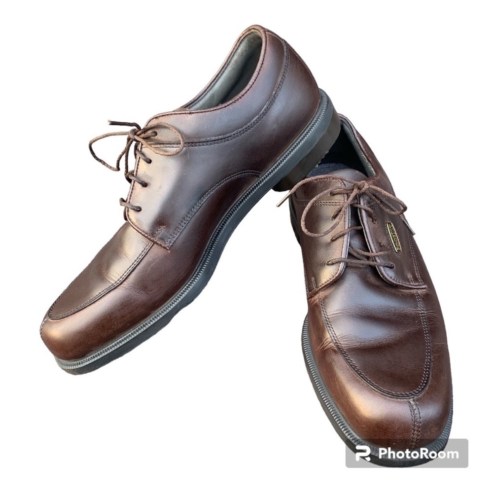 FootJoy DryJoy Tour Golf Shoe Men Brown Leather Waterproof SoftSpike Classic 8.5